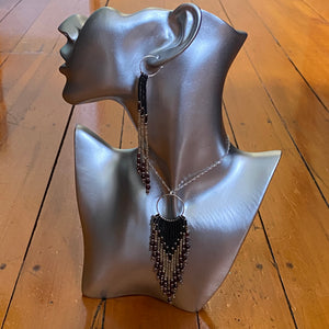 Jeweled Flapper-Style Tassel Earrings
