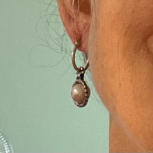 Load image into Gallery viewer, Gemstone Hoop Earrings