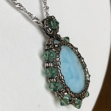 Load image into Gallery viewer, Larimar &#39;Flower&#39; Amulet Pendant