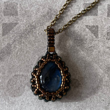 Load image into Gallery viewer, Blue Labradorite &#39;Amulet&#39; Teardrop Pendant