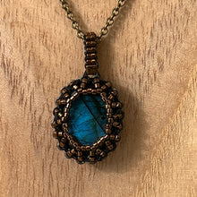 Load image into Gallery viewer, Blue Labradorite ‘Amulet’ Cameo Pendant