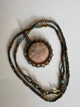 Load image into Gallery viewer, Dusky Rhodonite 'Flower' Pendant