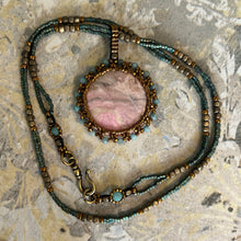 Load image into Gallery viewer, Dusky Rhodonite 'Flower' Pendant
