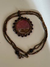 Load image into Gallery viewer, Sunset Rhodonite 'Flower' Pendant
