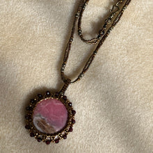 Load image into Gallery viewer, Sunset Rhodonite 'Flower' Pendant