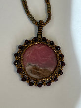 Load image into Gallery viewer, Sunset Rhodonite 'Flower' Pendant