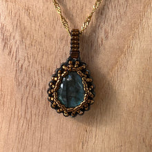 Load image into Gallery viewer, Labradorite &#39;Amulet&#39; Teardrop Pendant