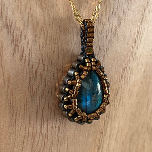 Labradorite 'Amulet' Teardrop Pendant