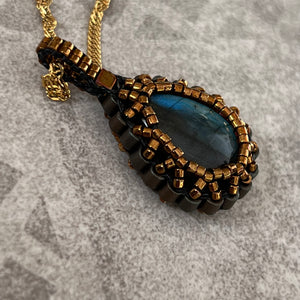 Labradorite 'Amulet' Teardrop Pendant