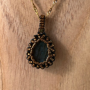 Labradorite 'Amulet' Teardrop Pendant