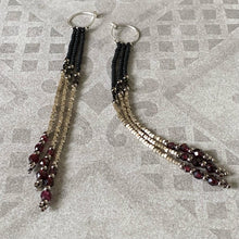 Load image into Gallery viewer, Jeweled Flapper-Style Tassel Earrings