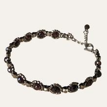 Load image into Gallery viewer, Beaded jewellery (jewelry); fine beaded garnet bracelet