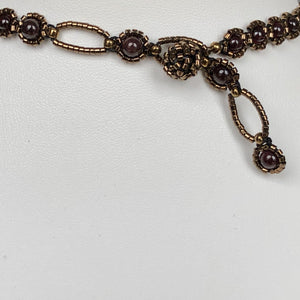 Adjustable length with fine beaded toggle clasp 
