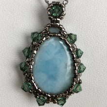 Load image into Gallery viewer, Larimar &#39;Flower&#39; Amulet Pendant