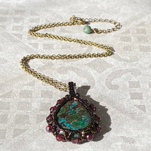 Load image into Gallery viewer, Azurite &#39;Flower&#39; Amulet Pendant