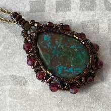 Load image into Gallery viewer, Azurite &#39;Flower&#39; Amulet Pendant