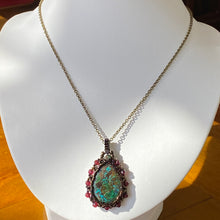 Load image into Gallery viewer, Azurite &#39;Flower&#39; Amulet Pendant