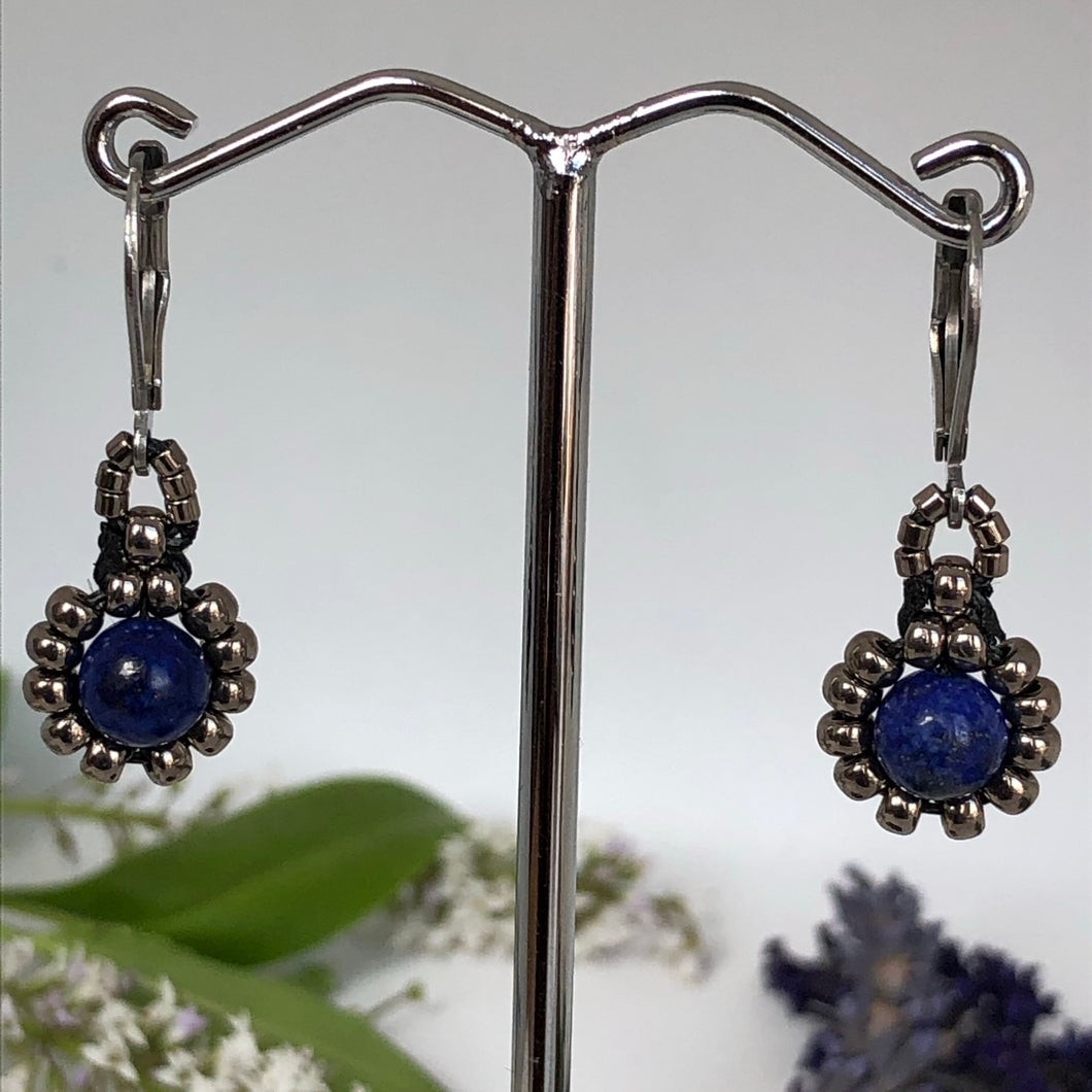 Gemstone Daisy Earrings