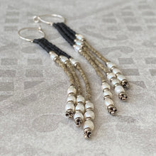 Load image into Gallery viewer, Jeweled Flapper-Style Tassel Earrings