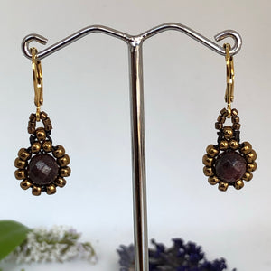 Gemstone Daisy Earrings